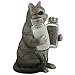Gray Kitty Cat Glass Salt and Pepper Shakers with Holder Sculpture in Pet Figurines & Statues and Decorative Kitten Bar or Dining Room Table Decor Gifts for Pet Owners