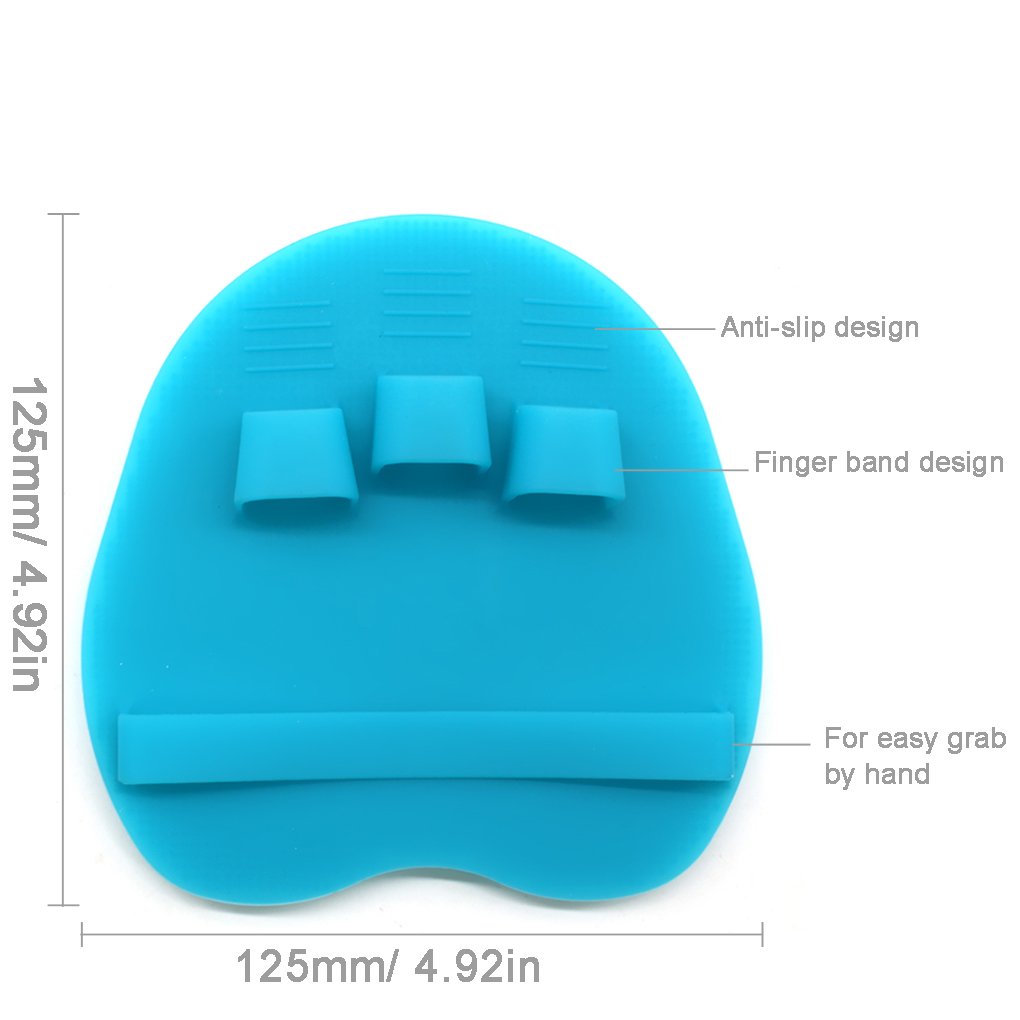 INNERNEED Soft Silicone Body Scrubber Exfoliating Glove Shower Cleansing Brush, SPA Massage Skin Care Tool, for Sensitive and All Kinds of Skin (Blue) : Beauty