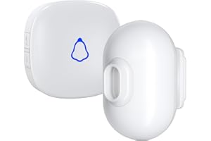 SECRUI Driveway Alarm, Wireless Oudoor Motion Sensor Alarm with 58 Chimes,Weatherproof Motion Detector, 20ft/40ft PIR Detection Range-Protect Outside Property,White,1 Receiver 1 Detector