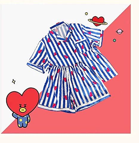 Amazon Co Jp Mus Btsパジャマ防弾少年団の周辺の家着カジュアル服半袖tシャツ半ズボン2点セットの男女夏 S Tata 服 ファッション小物