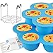 Voloop Silicone Egg Bites Molds and Steamer Rack Trivet with Silicone Handles Compatible with Instant Pot Accessories Instant Pot Accessories 6Qt or 8Qt Pressure Cooker, Freezer Accessory(3Pcs/Set)