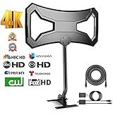 BigSK Outdoor 180Miles Amplified TV Antenna - Upgraded HDTV Antenna Long Range Omni-Directional with Pole Mount High Difinition Digital TV Antenna for 4k 1080p FM/VHF/UHF 32Ft RG6 Copper Cable