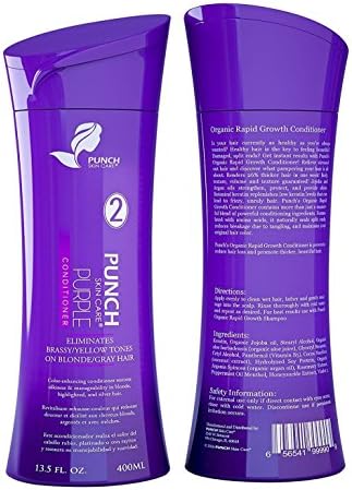 Purple Conditioner for Blonde Hair Color - Neutralizes Unwanted Tones like Brass and Yellow - 13.5 fl oz