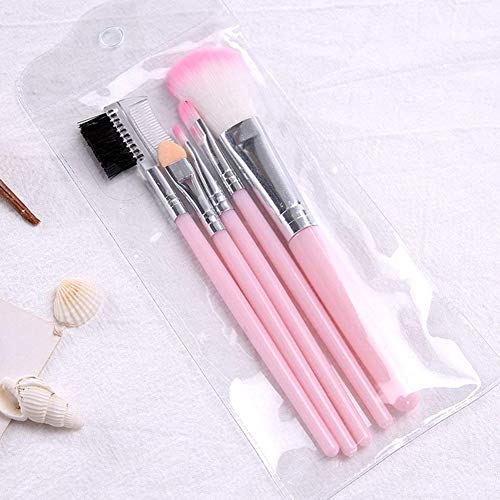 Professional Synthetic Brush Make-Up Premium Set Foundation Concealer Face Powder Blush Eye Shadow Brush Cosmetic Kit Tools 5Pcs