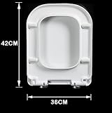 AAN Square Soft Close Toilet Seat Quick Release 41x35 Top Fixing Hinges view 7