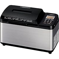 Zojirushi BB-PDC20BA Home Bakery Virtuoso Plus Breadmaker, 2 lb. loaf of bread, Stainless Steel/Black
