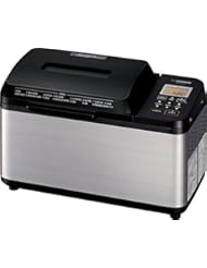Zojirushi BB-PDC20BA Home Bakery Virtuoso Plus Breadmaker, 2 lb. loaf of bread, Stainless Steel/Black