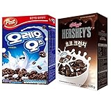 [Korea Limited] Kellogg's Hershey Chocolate Crunchies Cereals 500g(17.6oz) + POST OREO O`s Cereals 500g(17.6oz) / Korean food / Korean cereals (Overseas)