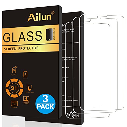 Ailun Screen Protector for LG Stylo 2 Ultra Clear 3Pack 2.5D Edge Anti Scratch Case Friendly Tempered Glass for LG Stylo 2 LG Stylus 2 Only Not for LG Stylo 3