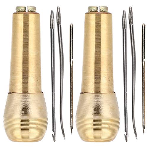 2 Set Sewing Awl Hand Stitcher Shoe Repair Tool Leather Craft Needle Kit for DIY Sewing Repairing Canvas Leather