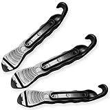 FunFitness Bike Tire Lever (Black) - Premium Hardened Plastic Levers to Repair Bicycle Tube - Must Have Tool Kit for Road Bicyclist - Set of 3