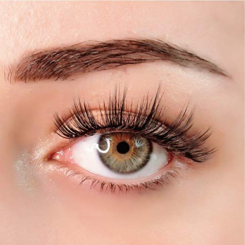 BEPHOLAN 3 Pairs False Eyelashes Synthetic Fiber Material| 3D Faux Mink Lashes| Natural Round Look| Soft & Lightweight| Reusable| 100% Handmade & Cruelty-Free| XMZ21