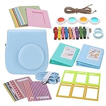 Andoer 7 in 1 Instant Film Camera Accessories Bundles for Fujifilm Instant Mini8 (Case/Photo Album/Close-Up Selfie Lens/Colors Lens/Wall Hang Frames/Photos Frame/Stickers)