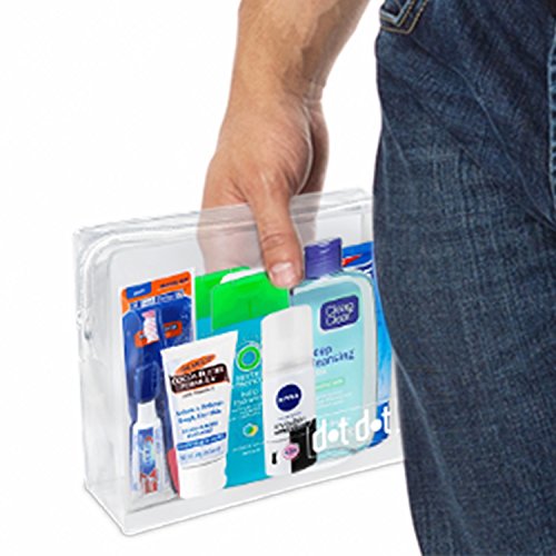 2 TSA Approved Toiletry Bags 311 Clear Quart Size Bag for Airline