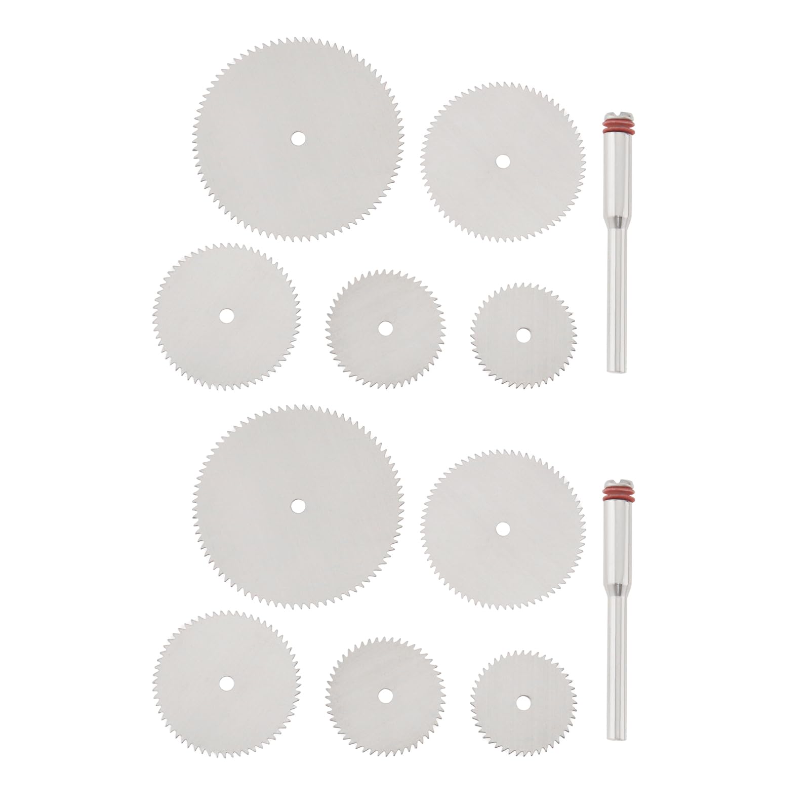 YINETTECH 10PCS Stainless Steel Cutting Saw Blade 16mm 18mm 22mm 25mm 32mm Diameter Metal Cutting Discs with 2PCS 3.0mm Mandrel Compatible with D-remel Rotary Tools