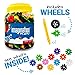 BUILD A BRAIN Imagination Flakes 500 Piece Interlocking Plastic Disc Set with Wheels Kit: Alternative Building Toys to Blocks Set; Kids Snowflake STEM Toys; Boys and Girls Educational, Connecting Toys
