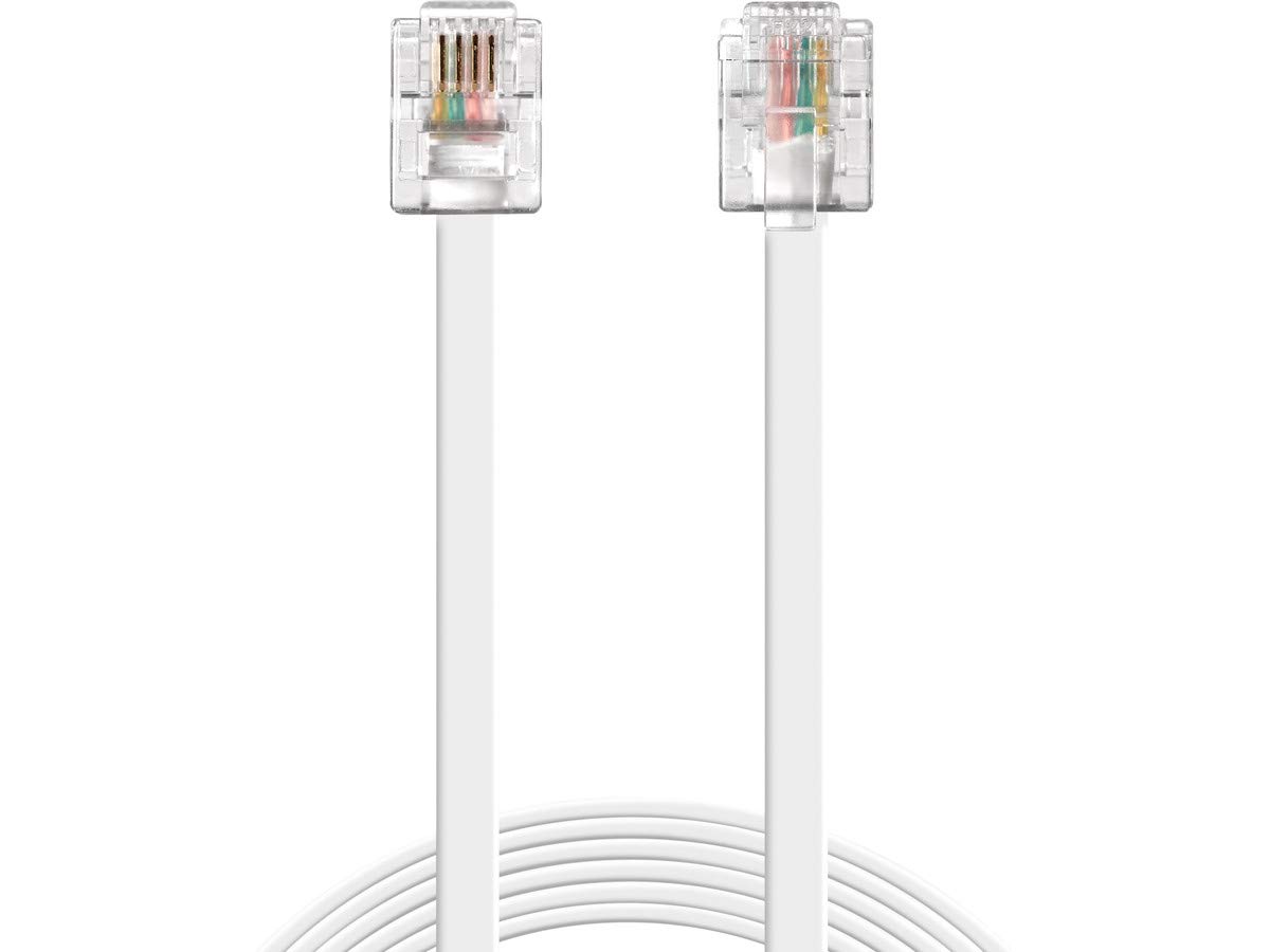 Sandberg RJ11 To RJ11 Cable 1.8 metres White 5 Year Warranty