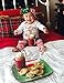 Baby Xmas Clothing Bodysuit Romper +Headband + Leg Warmers Sets (6-12 Months, White)