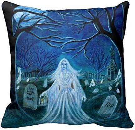 ABartonArtsale Gothic Tombstones 18x18 Inch Cotton Linen Decorative Throw Pillow Cover Cushion for sofa bed Z305