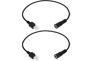 YINETTECH 2pcs 5.5x2.5mm to 5557-2x1P Power Supply Adapter Cable 12V 3A Compatible with FORTIGATE FORTINET Firewall FSP036-RB