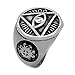 Elfasio Men's Stainless Steel Ring Illuminati The All-seeing-eye pyramid/eye symbol