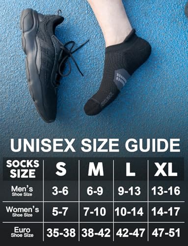Juclise COOLMAX Bamboo Compression Socks, Short Running Socks, Breathable and