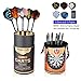 Darts Steel Tip Set (15 Pack) 18 Grams with Millstone Sharpener, 5 Set of Extra Flights, Aluminum Shaft, Brass Barrel and a Premium Storage Case, Perfect for All Levels Designed by Aterox