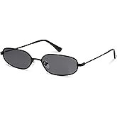 Appassal Small Oval Sunglasses For Women Men Retro Rectangle Metal Sun Glasses AP3685