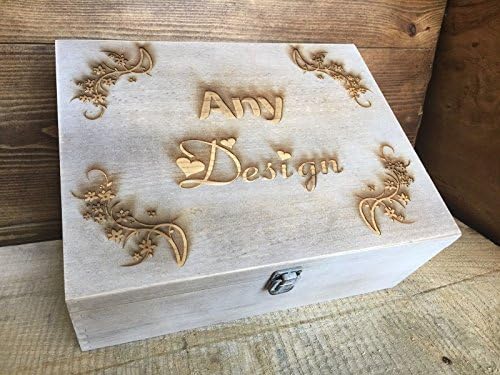 Personalised Extra Large Wooden Keepsake Box In Coffee Finish