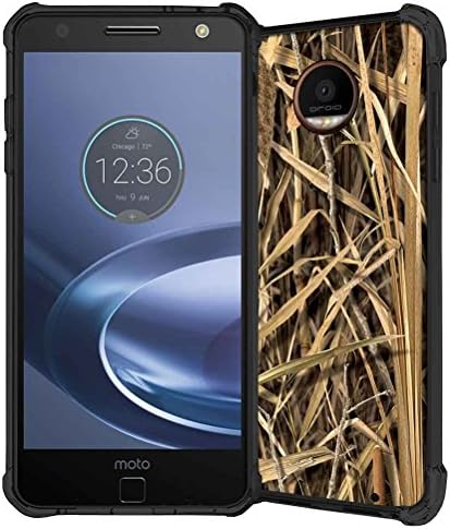 Moto Z2 Force Case, Moto Z2 Force Droid Case, ABLOOMBOX Hunting Camo Fabric Camouflage Pattern Shock Absorption Soft Bumper Slim Rubber Protective Case Cover for Moto Z Force 2nd Generation