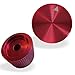 Riverstone Audio - Pair (2 PCS, Red) Potentiometer Knobs - For 1/4 inch dia. Shaft - Solid Aluminum - CNC Machined, 25mm dia. x 15mm height, Volume Control Knob - Anodized Finish RED, 1/4 inch shaft