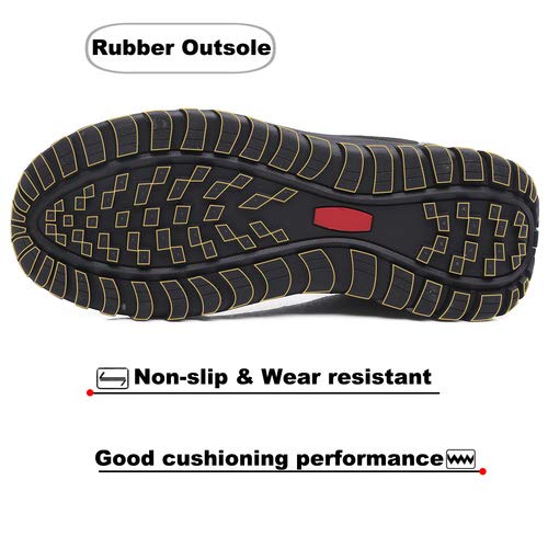 aeepd Steel Toe Shoes Men, Safety Work Sneakers Reflective Strip Industrial & Construction Shoe Black