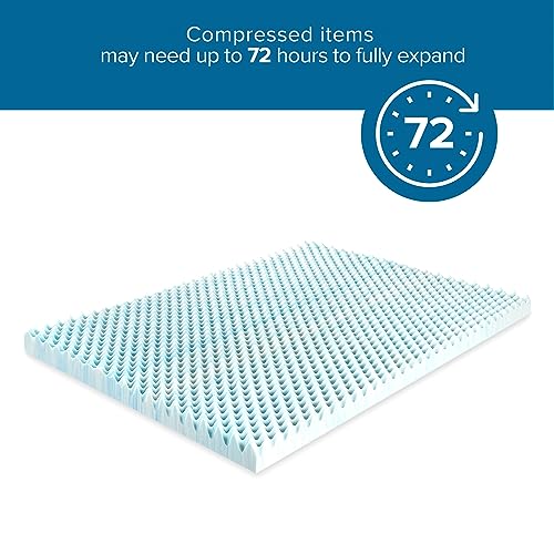 ZINUS 1.5/2/3/4inch Swirl Gel Cooling Memory Foam Mattress Topper