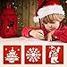 Gejoy 18 Pieces Christmas Drawing Stencils Assorted Reindeer Snowflake Santa Claus Plastic Templates Kids Painting Stencils for Crafts Painting Learning