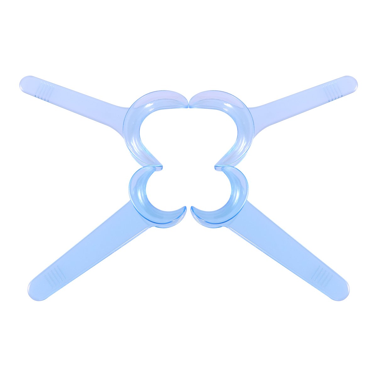 SUPVOX 8 Piece Cheek Holder Mouth Opener T-Shape Lip Retractor for Dental Orthodontic Clear Teeth Whitening (Blue)