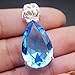 Hermosa Pendant Necklace London Blue Topaz Teardrop Jewelry for Women Gifts