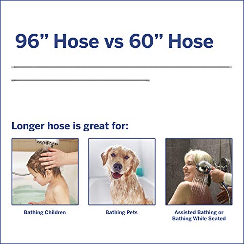 Waterpik HOS960M UltraFlexible Replacement Metal Shower Hose, Extra