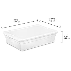 Sterilite 10-Pack 28 Quart Storage Box, Stackable