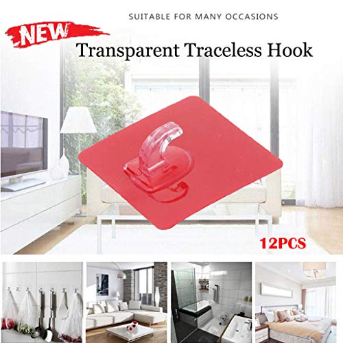 Smdoxi5/7/9/12/15 Suction Cup Hook Multi-Function Storage Wall Hanger Paste self-Adhesive Non-Slip Reusable Transparent Seamless Hook