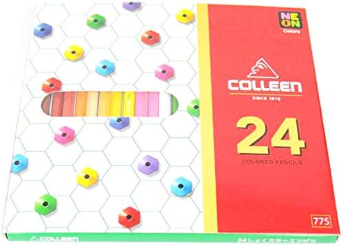 Colleen Neon Colored Pencil 24 Colors 24 Pencils Set For Art Drawing Non-toxic
