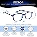 umizato Gaming Blue Light Glasses - Computer Screen Glasses for Men Women Teens, Slim, Featherlight and Comfortable - Made for All Day Wear at Work, Bluelight Light Sensitivity Glasses (PICTOR Blue)