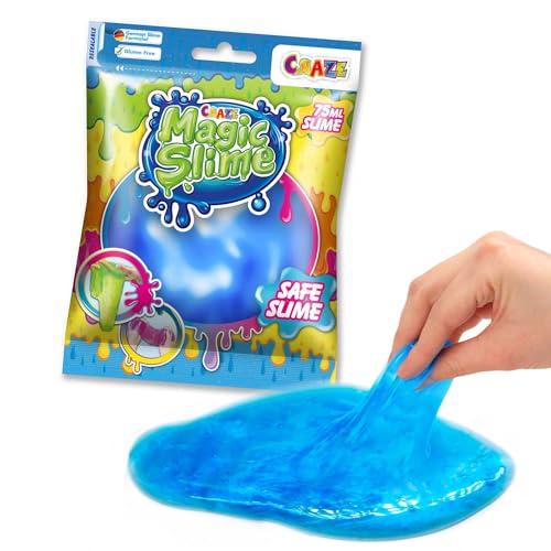 CRAZE Magic Slime, 75 ml Childrens Slime, Assorted Colours, Residue-Free, Easy to Clean, Easy to Clean