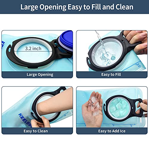 KEELOOO 3L Hydration Bladder BPA Free, 3 Liter Leak Proof Water