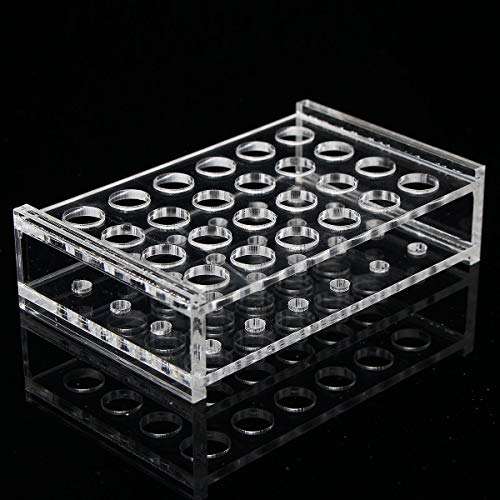24 Holes Plastic Test Tube Rack Testing Tubes Holder Lab Test Tube Storage Stand Test Tube Stand Shelf Test Tubing Racks Bracket for 10.5mm/1.5ml Test Tube, Lab School Supplies Laboratory Equipment