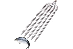 Small and Hard Fishing Spear, Frog Spear Fish Spear Stainless Steel Prong Harpoon, 5 Prong Tine Fishing Harpoon Fishing Spear