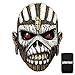 Iron Maiden Eddie Book of Souls Men's Latex Costume Overhead Mask + Coolie