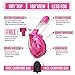 Trax To Tracks TTT10 Youth Full Face Snorkel-Dive Mask Provides Anti Fog Snorkeling-This Recreation Dry Snorkel Set Comes with Snorkel Bag-Pink- XS- for Children Youth Kids