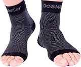 Doc Miller Medical Grade Plantar Fasciitis Ankle Brace Compression Anklet Socks for Foot Joint Pain Heel Spurs Achilles Tendonitis Arch Support Eases Pain Swelling 1 Pair (Black, Large)