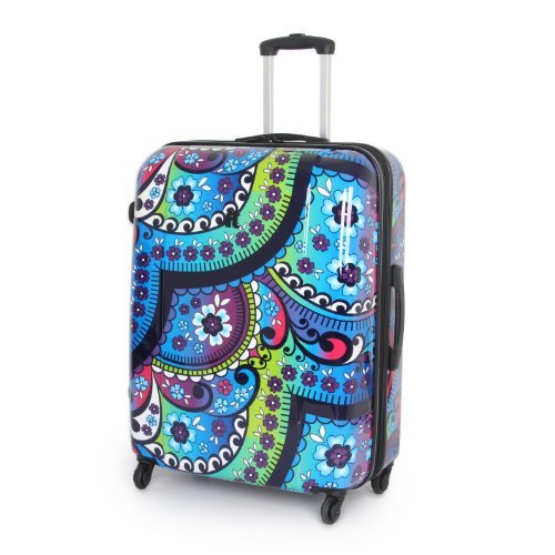 lightweight patterned suitcases