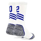 Funcat Cushioned ID Baseball Football Team Number Crew Socks 1 Pair